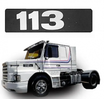 Emblema 113 lateral capô para caminhões Scania.    - Código 1249-1-1