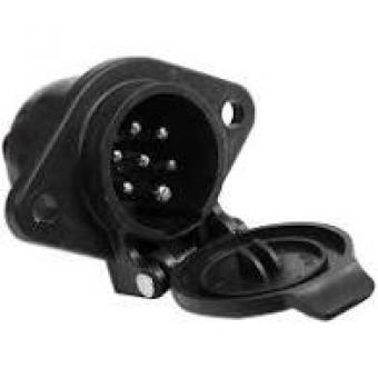 Tomada carreta 7 polos -femea /redondo - Código 825-1-1