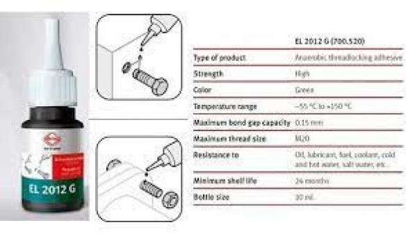 Trava rosca 10g-torque alto/elring - Código 84-1-1