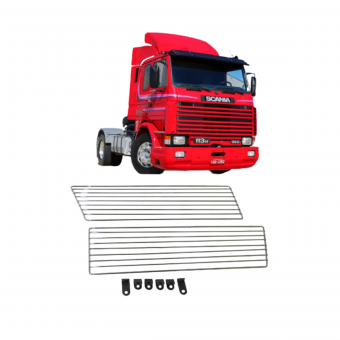 Jogo protetor farol auxiliar (  Cromado ) Scania  - Código 1552-1-1