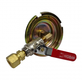 Tampa inferior do tanque diesel com torneira  saida 12 mm. - Código 2321-1-1