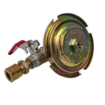 Tampa inferior do tanque  diesel  com torneira saida 10 mm. - Código 2379-1-1