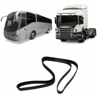 Correia motor 8PK2160 / Scania DC9A  / DC9 /  Caminhão S4 / Ônibus  série  F / K e N / REF. 1800538 / 1530980 - Código 2430-1-1