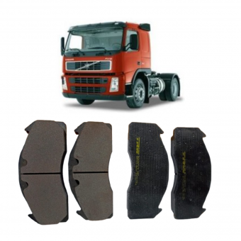 Pastilha freio ( sem sensor ) Volvo FH12 - 380 / FH12 - 420 /  FH12 - 460 /  FH16 - 610 / REF. 20768092 / 1998...... - Código 2467-1-1
