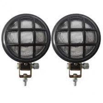 farol auxiliar redondo articulado com grade - Código 3577-1-1