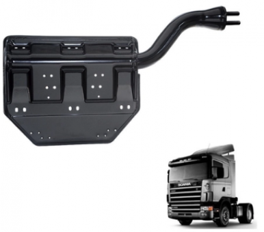 Suporte para-lama / traseiro / lado esquerdo / curva 165mm -  Scania S4 PGR   OR-1457893 - Código 6466-1-1