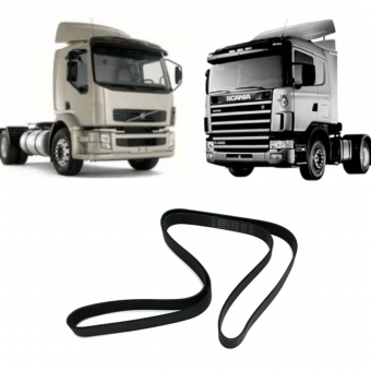 Correia motor 8PK2085 / Volvo  VM / Volkswagen / Scania / REF. 20727029 - Código 6854-1-1