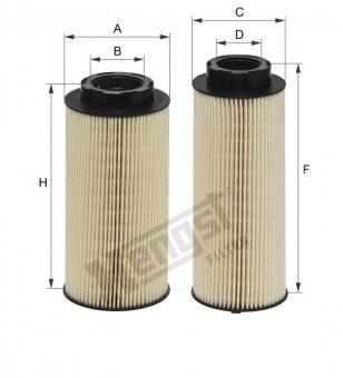 Filtro combustivel scania s6 - jg 2pc / 2015.. - Código 8708-1-1