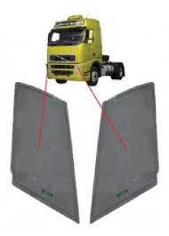 Jogo protetor farol volvo fh - acrilico 2004 a 2008 fumê - Código 9208-1-1