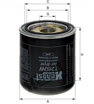 Filtro valvula apu volvo / mbb / vw / man - knnor - Código 9283-1-1