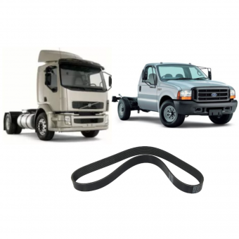 Correia 8PK1376 ( Motor ) Ford / Volvo VM - REF.2SB903137 / 20430608 - Código 9106-1-1