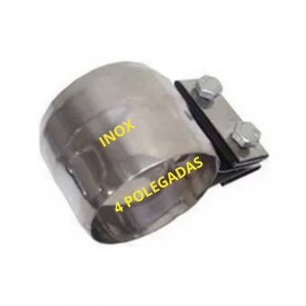 Abraçadeira 4 polegadas inox  ( Tubo flexível escape ) Volkswagen  - Código 9643-1-1